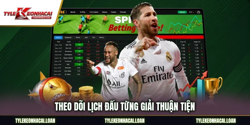 Theo dõi lịch đấu từng giải thuận tiện